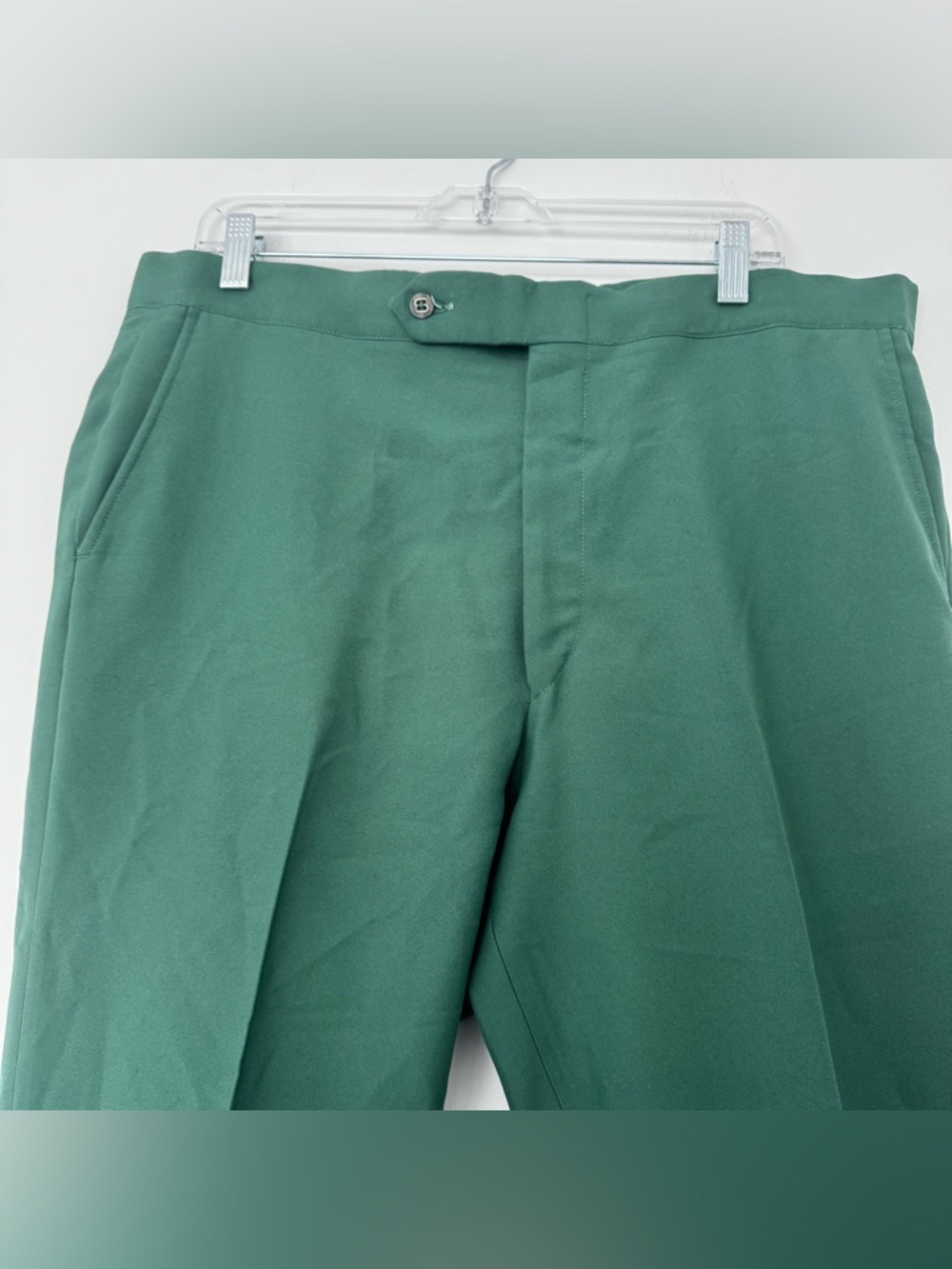 Vtg 70s Sansabelt Jaymar Pants Hunter Green Retro Slacks Mens 36x29